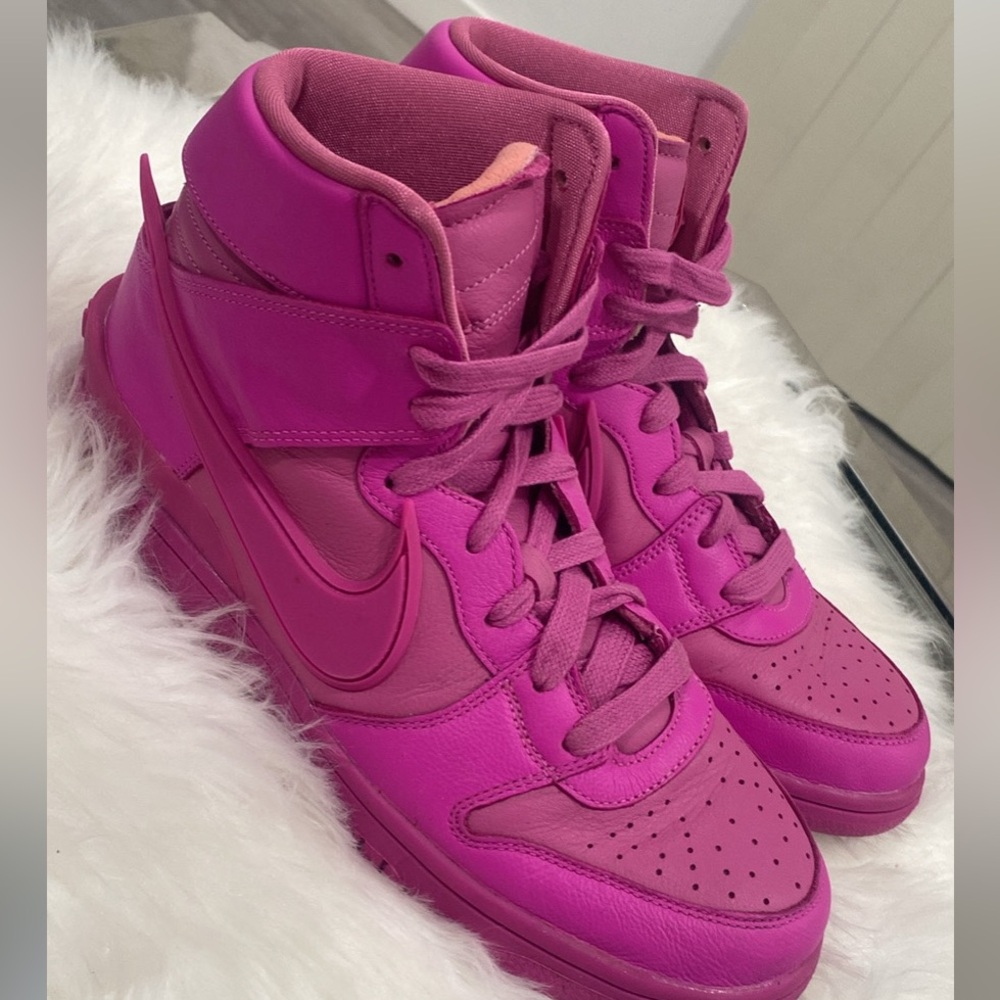 Pink Nike Dunk High Tops AMBUSH size 8.5